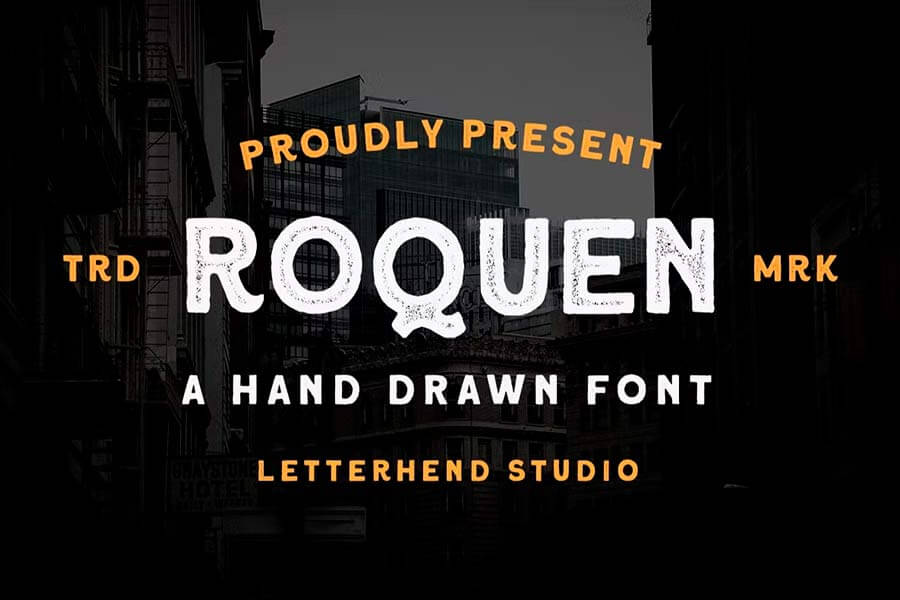 Roquen: a Hand Drawn Typeface