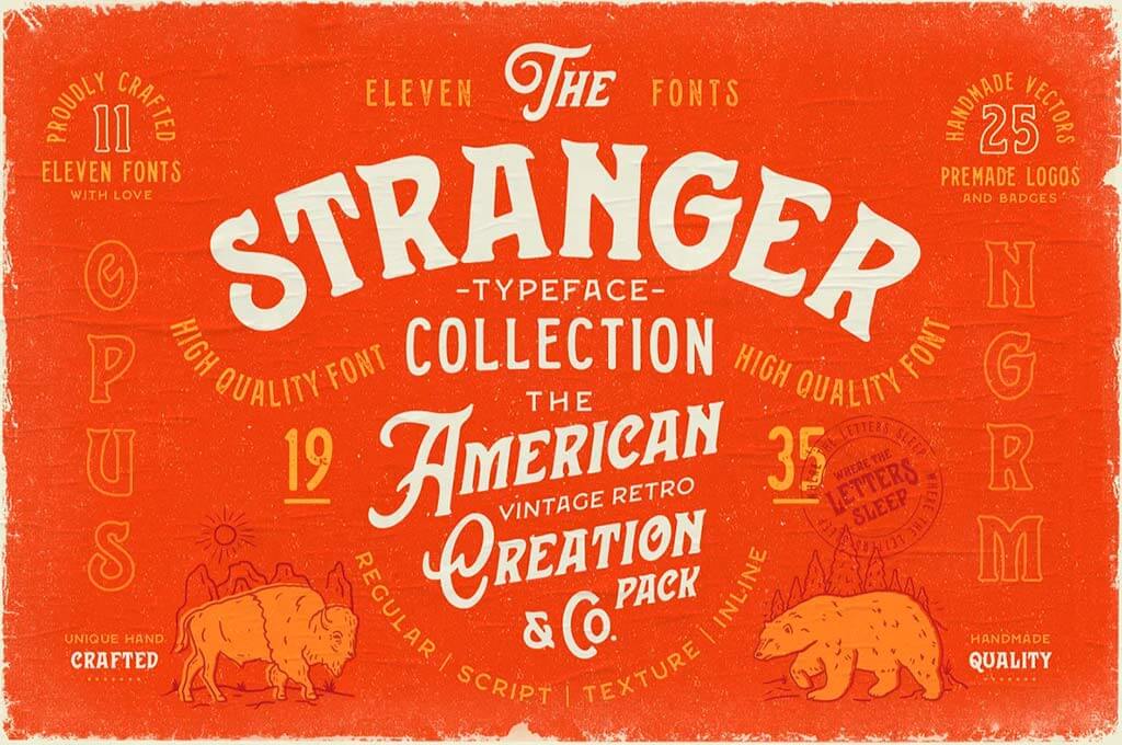 Stranger Font Collection Extras