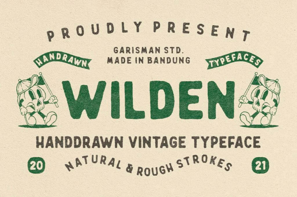 Wilden Hand Drawn Vintage Typeface