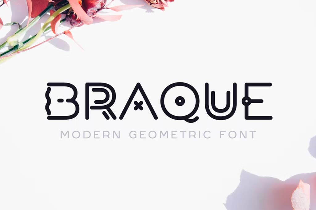 Braque — Modern Geometric Logo Font
