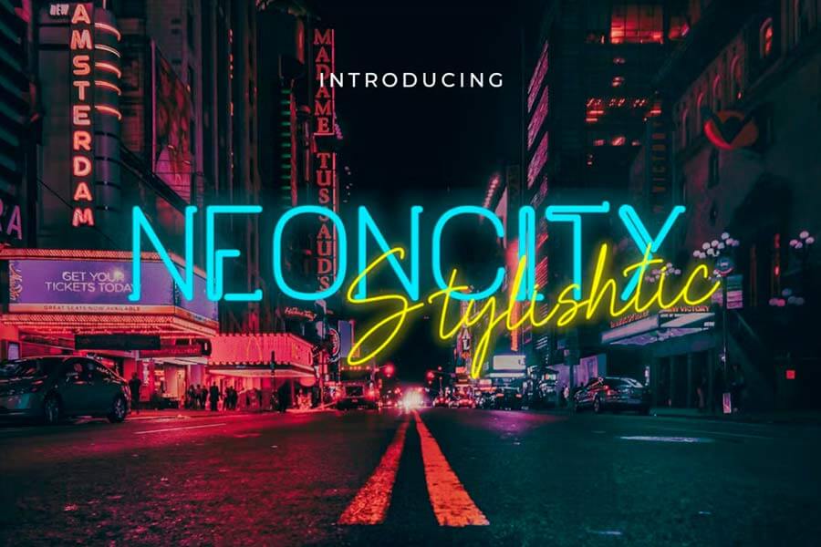 Neoncity Signature Neon Font