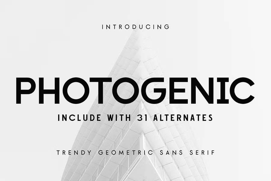 Photogenic — Trendy Geometric Sans Serif