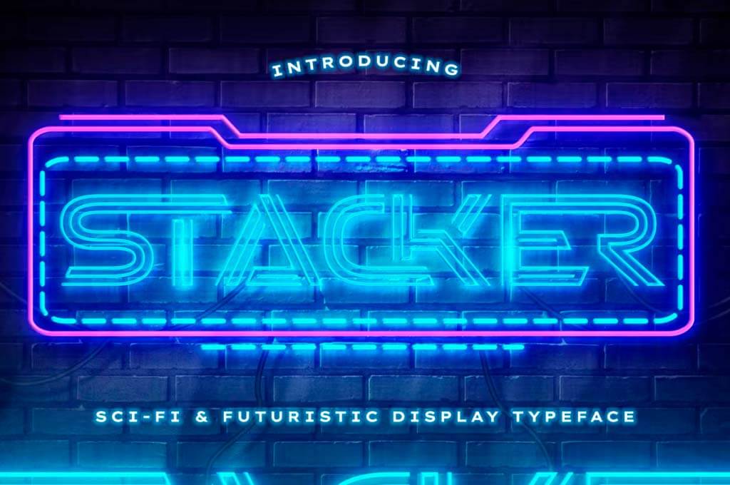 Stacker Neon Sci-Fi Futuristic