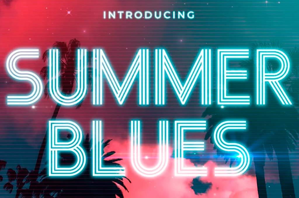 Summer Blues — Summer Retro Font