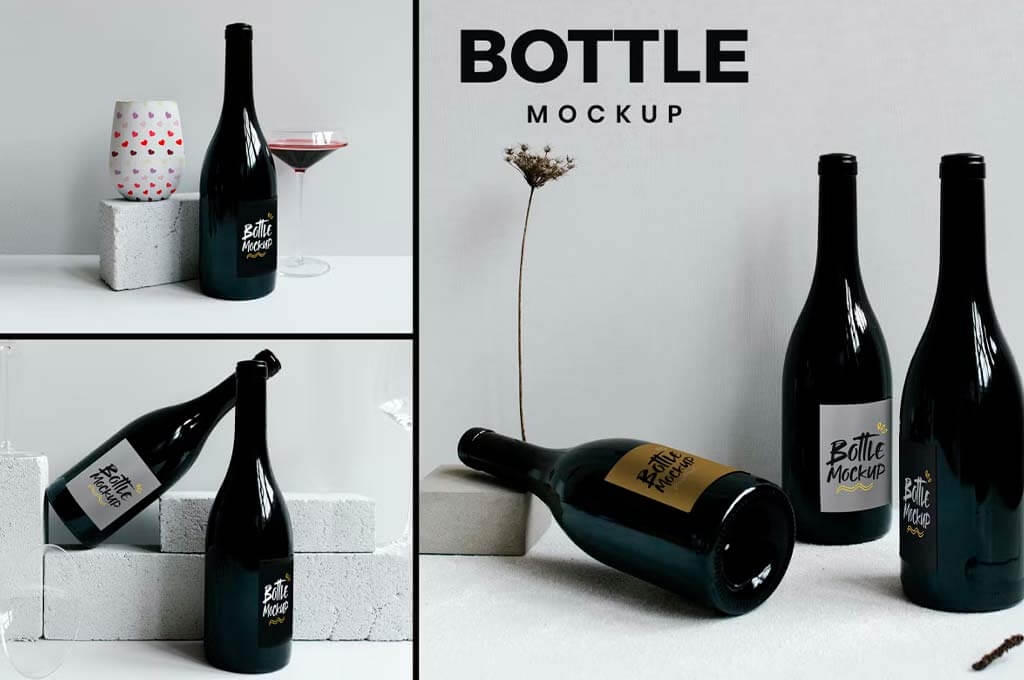 Wine Bottle Mockup