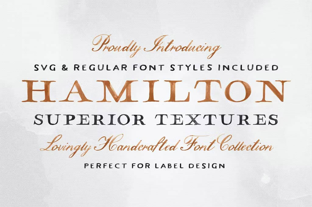 Hamilton SVG Font Family