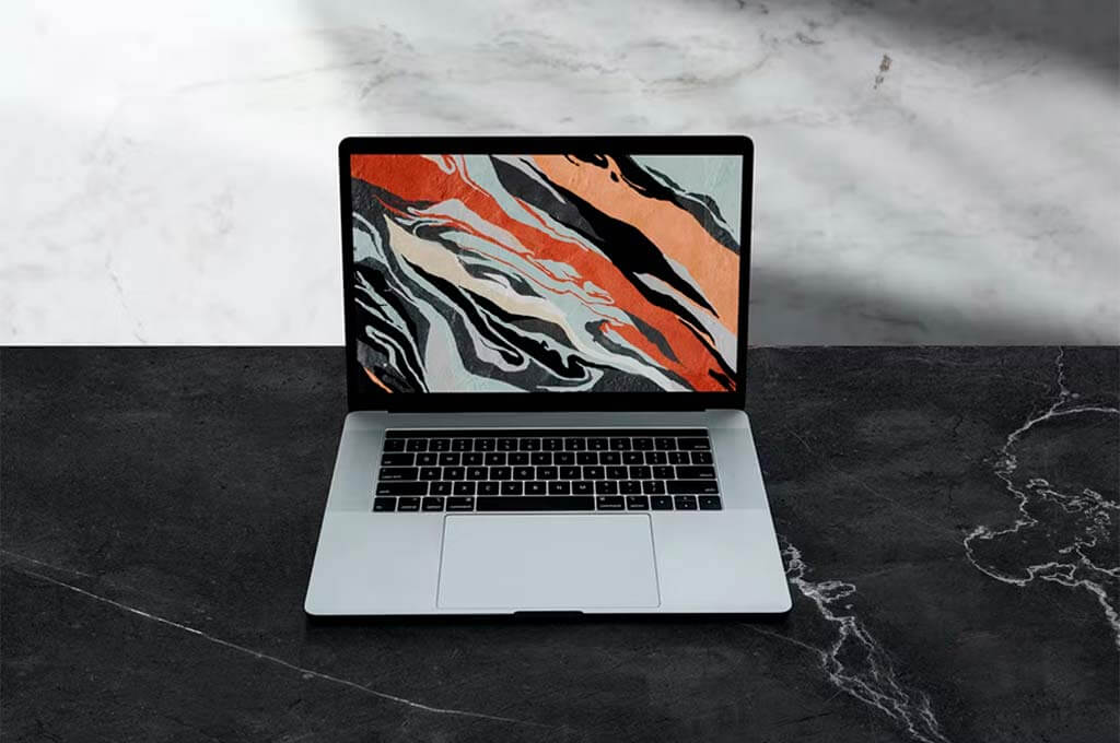 MacBook Laptop Display Web App Mockup