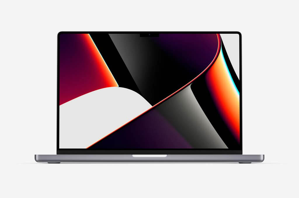 New MacBook Pro 16 Inch Mockups in Front View
