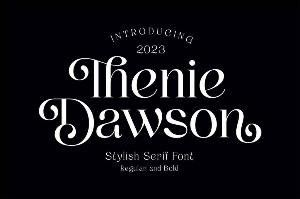 Thenie Dawson - Stylish Serif Font