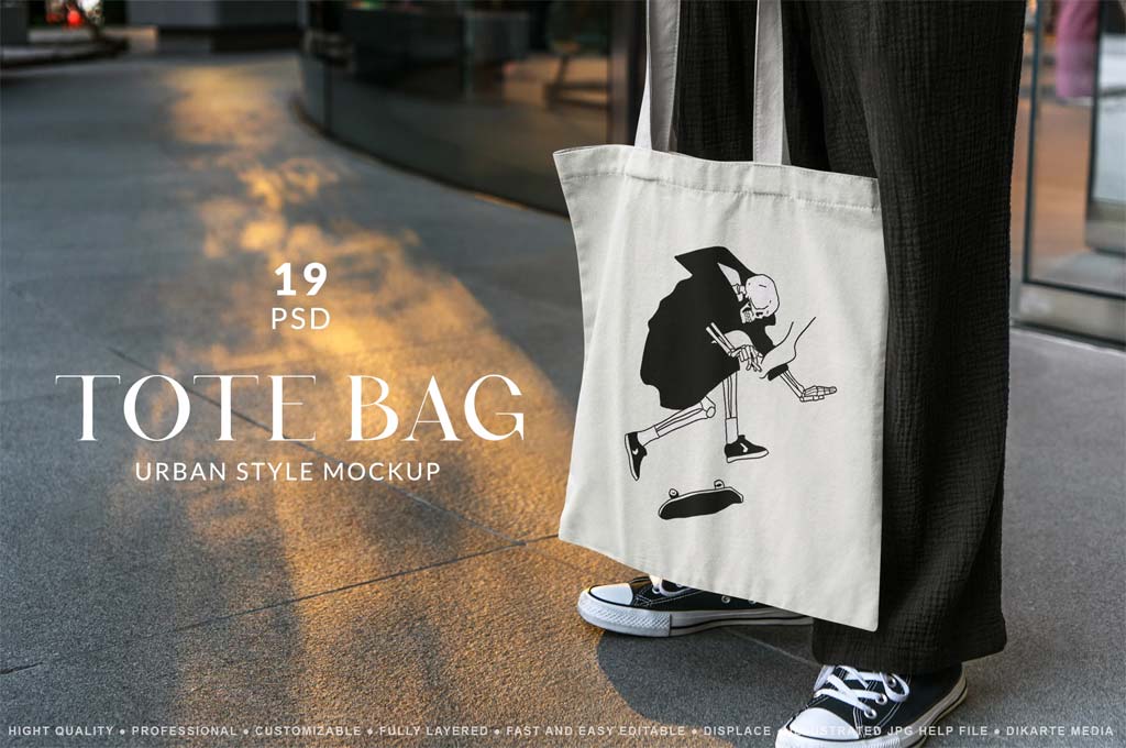 Tote Bag Urban Style Mockup