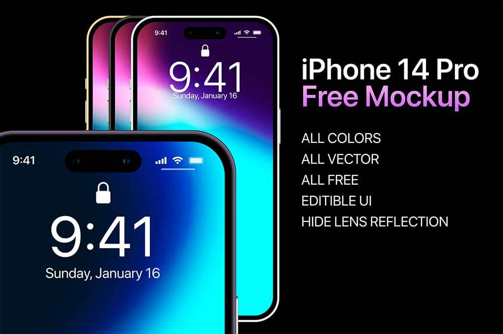 iPhone 14 Pro Free Mockup