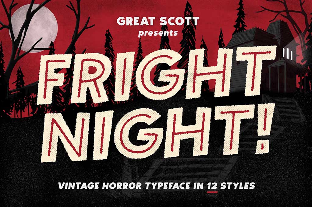 Fright Night — Vintage Horror Font