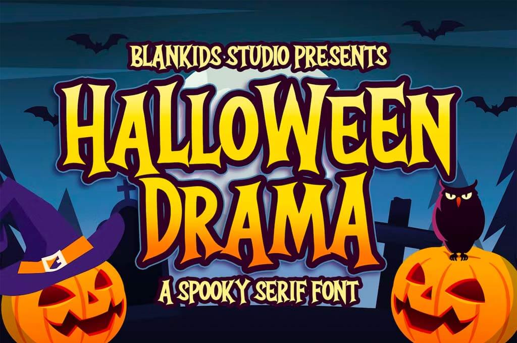 Halloween Drama a Spooky Serif Font