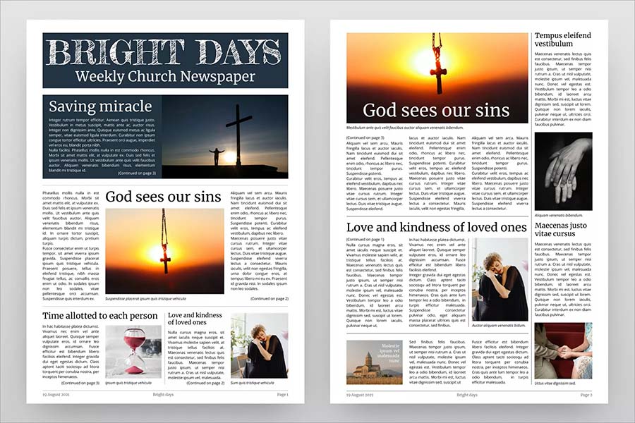church-newspaper-free-google-docs-template