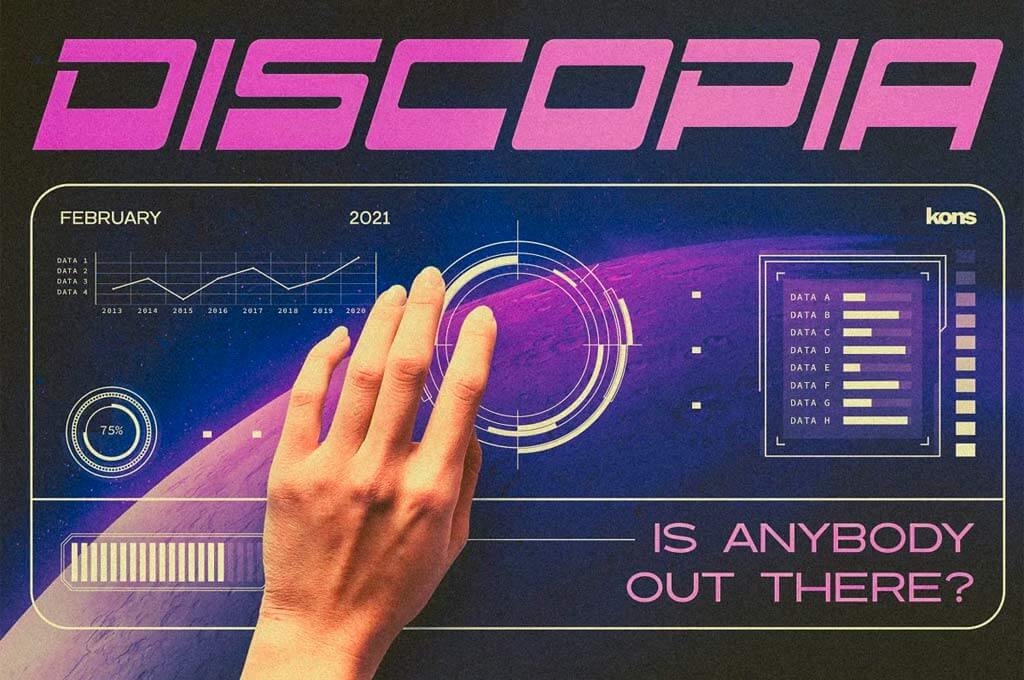 Discopia — Futuristic Tech Fonts