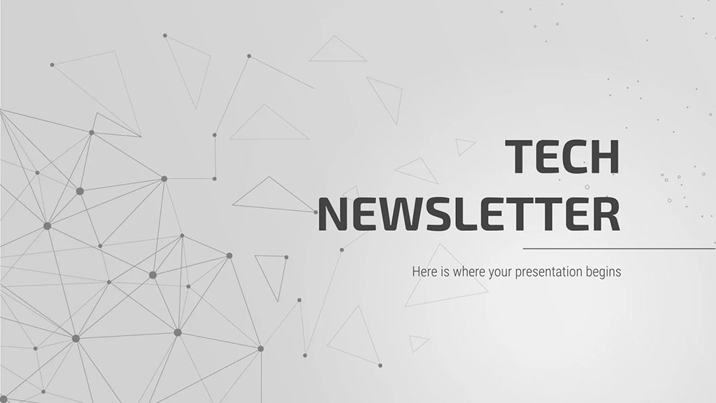 Free Tech Newsletter Template for Presentation