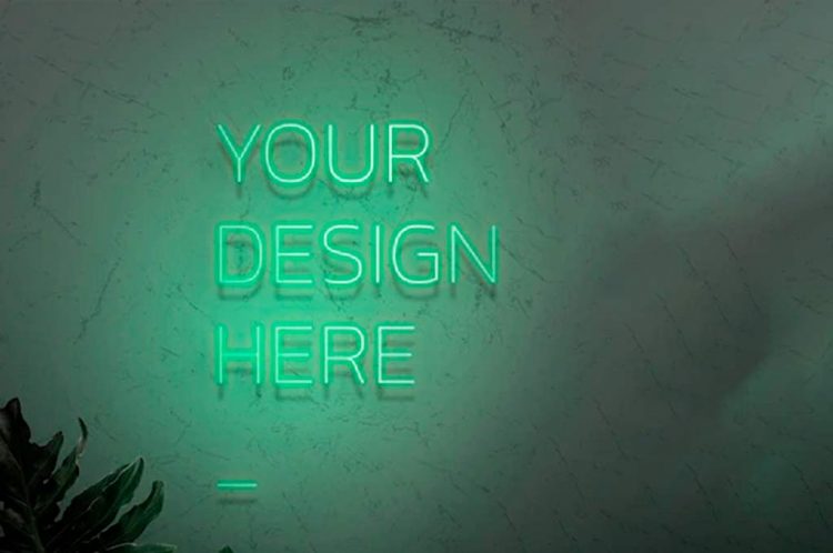 25+ Best Neon Sign Mockup Templates - The Designest