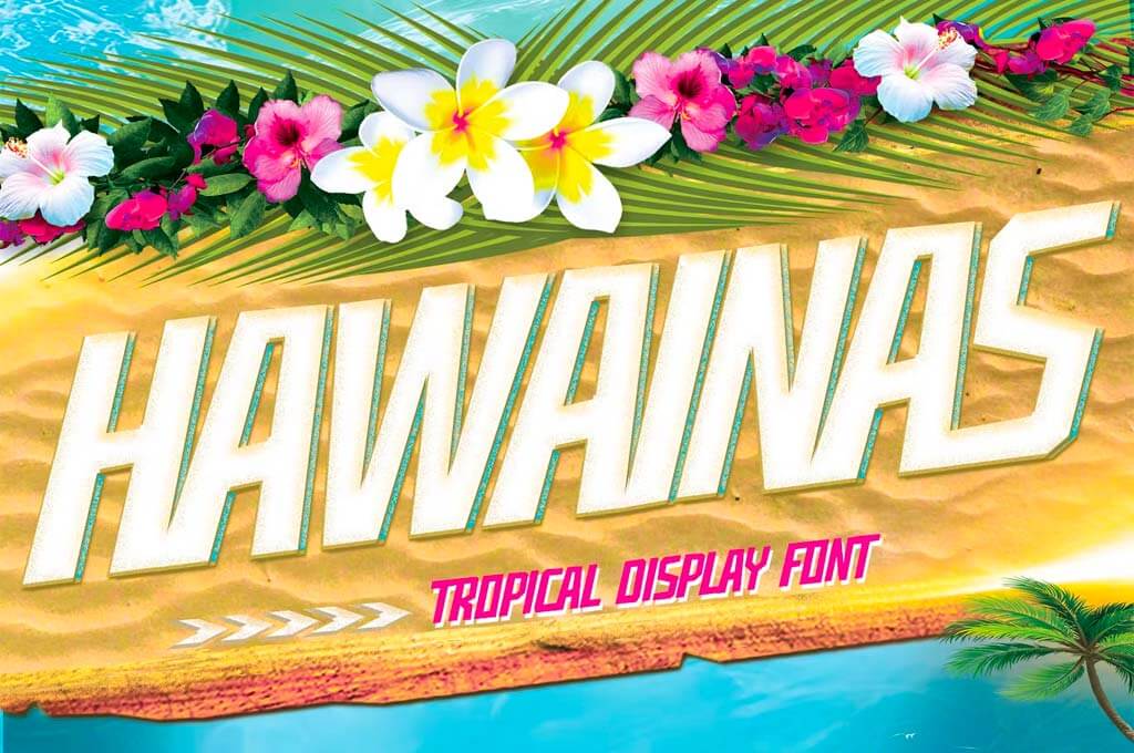 Hawainas — Tropical Display Font