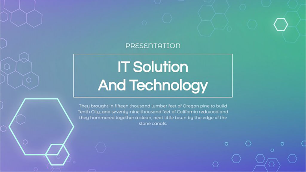 IT Solution And Technology — Free Google Slides Theme for Presentation