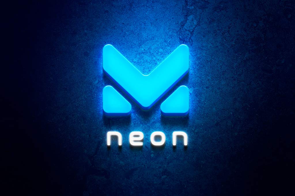 Ice Neon Logo Mockup