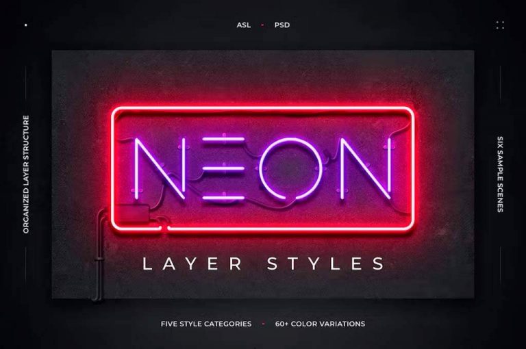 25+ Best Neon Sign Mockup Templates - The Designest