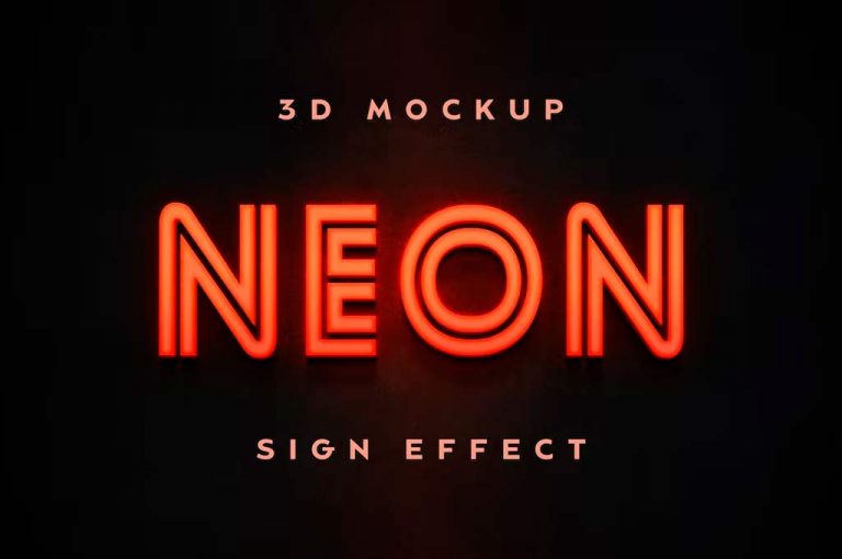 25+ Best Neon Sign Mockup Templates - The Designest