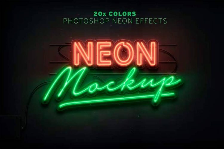 25+ Best Neon Sign Mockup Templates - The Designest