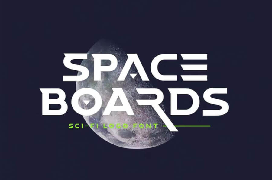 Space Boards — Sci-Fi Logo Font