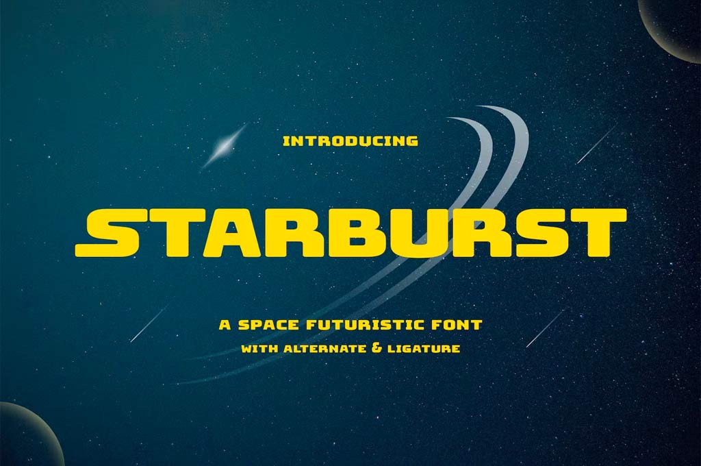 Starbust — Space Futuristic Font
