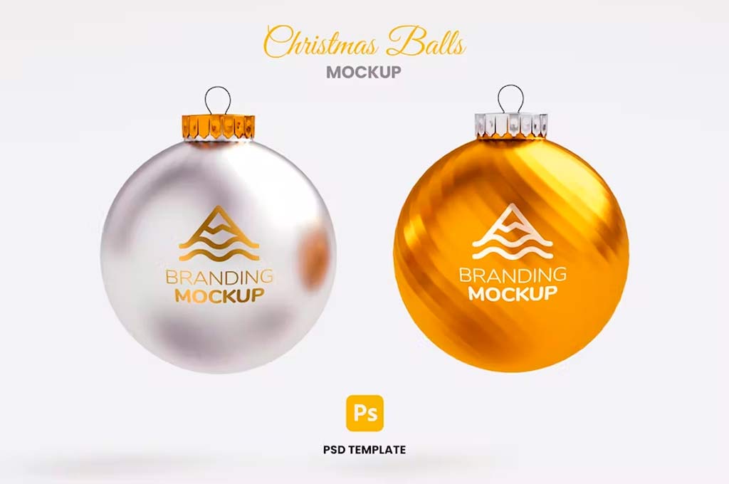 Christmas Balls Mockup