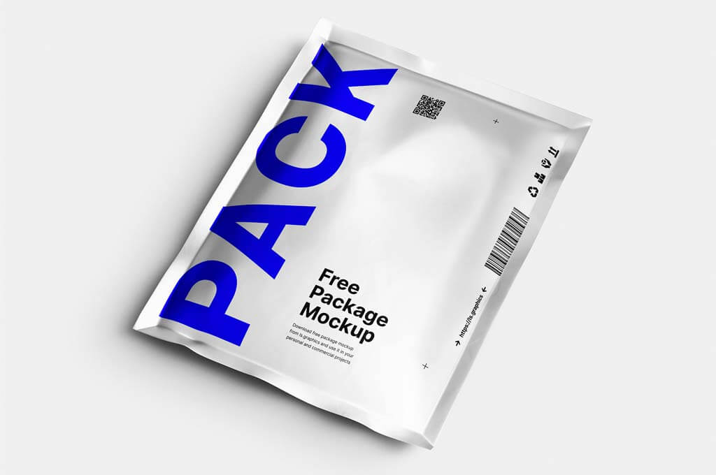 Free Aluminum Pouch Package Mockup