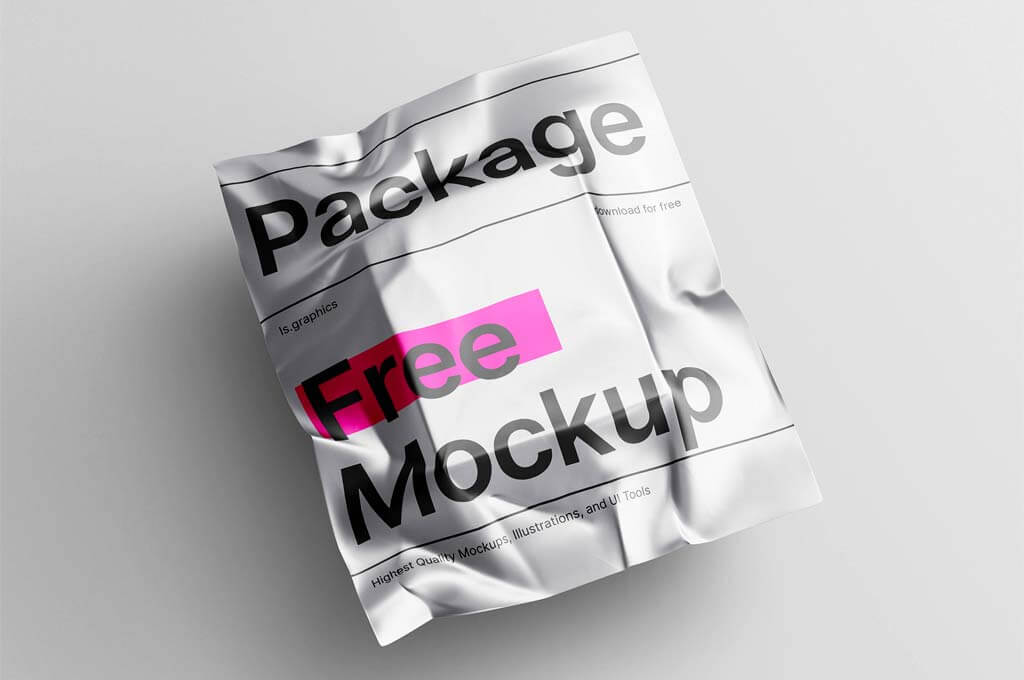 Free Metallic Package Mockup