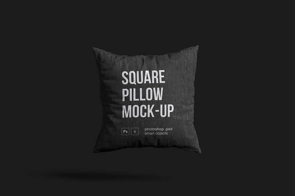 Free Square Pillow Mockup