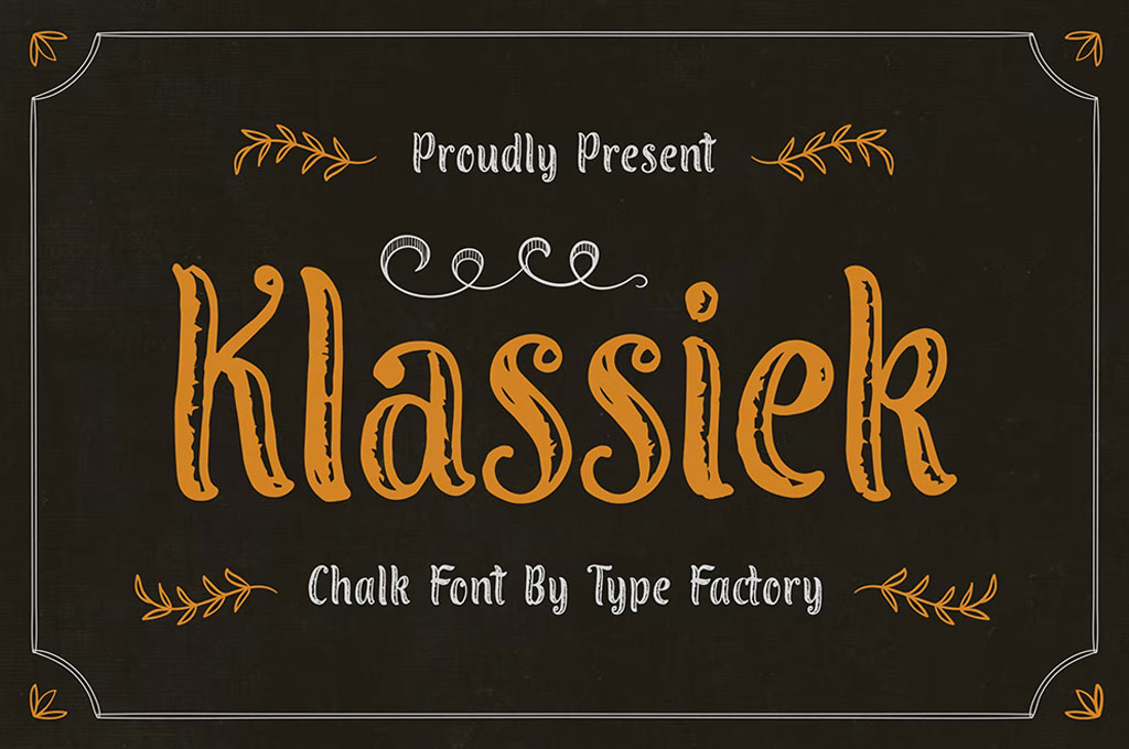 Klassiek — Chalk Font