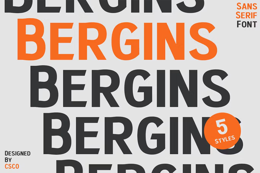 Bergins – Grotesque Sans Serif