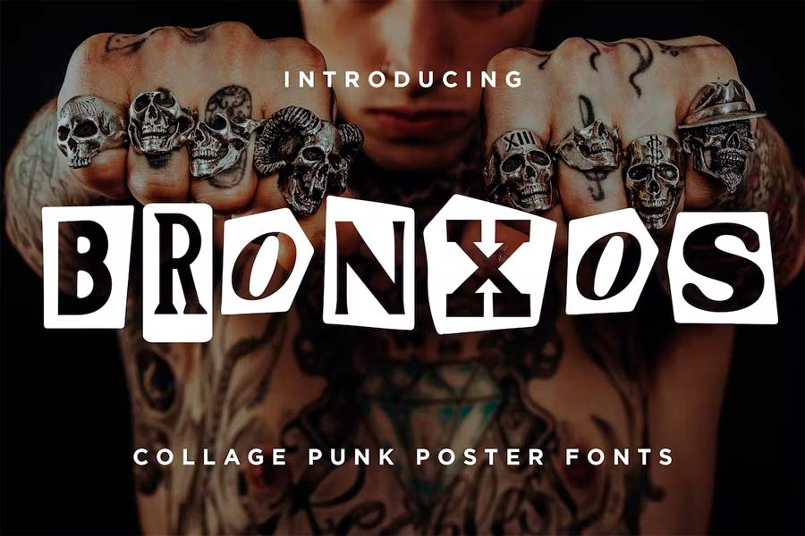 Bronxos — Collage Punk Poster Fonts