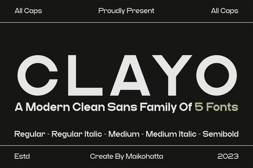 Clayo - Modern Clean Sans Family Font
