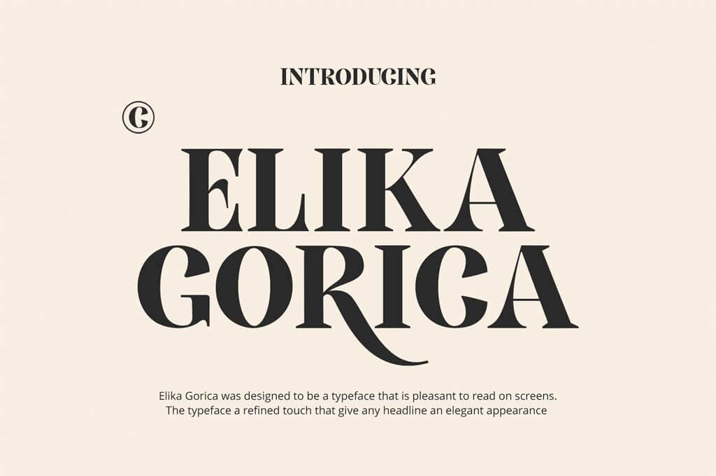 Elica Gorica Display Font