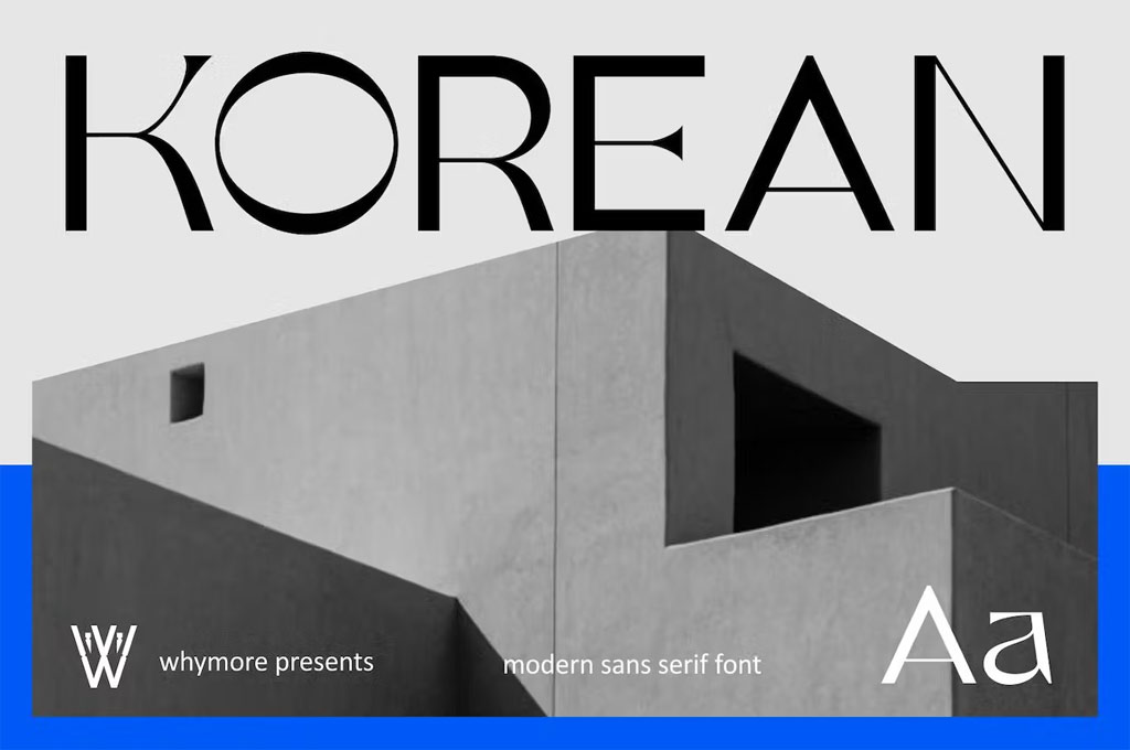 Korean - Futurstic Helvetica fonts