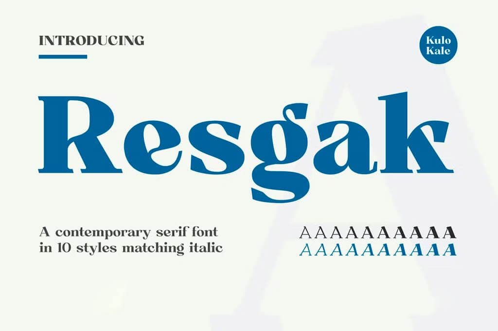 Resgak Serif Family Font