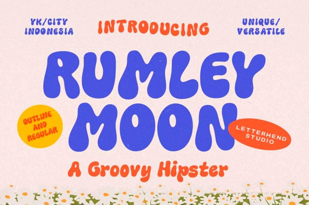 Rumley Moon — Groovy Hipster Font