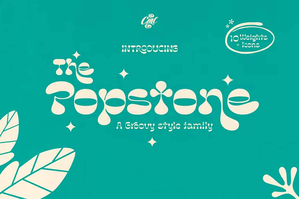 The Popstone — a Groovy Font Family