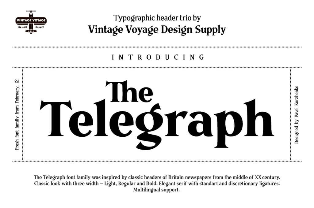 The Telegraph • Font Family