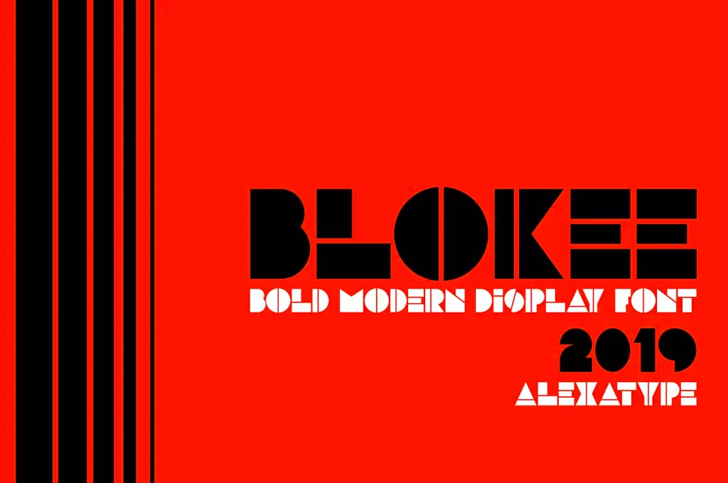 BLOKEE - Modern Blockletter Font