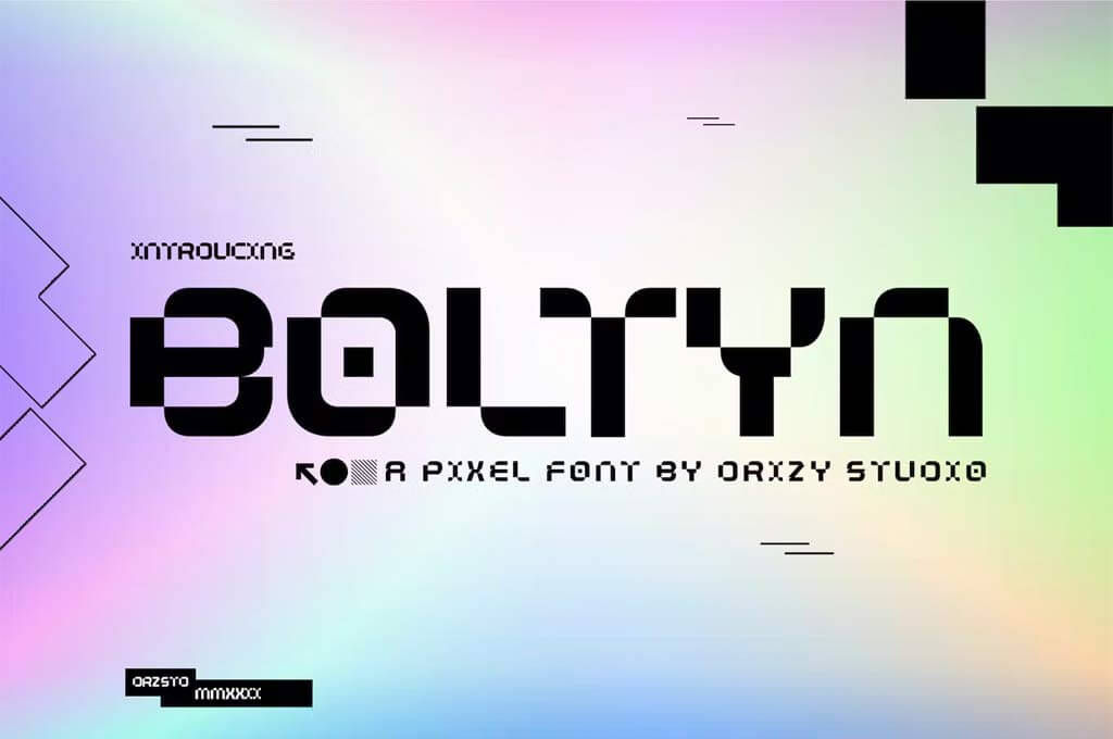 Boltyn - Shredded Pixel Font