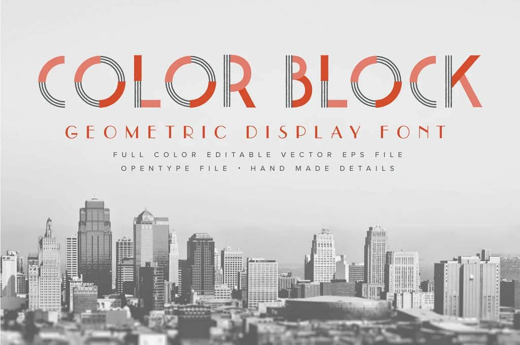 Color Block Font