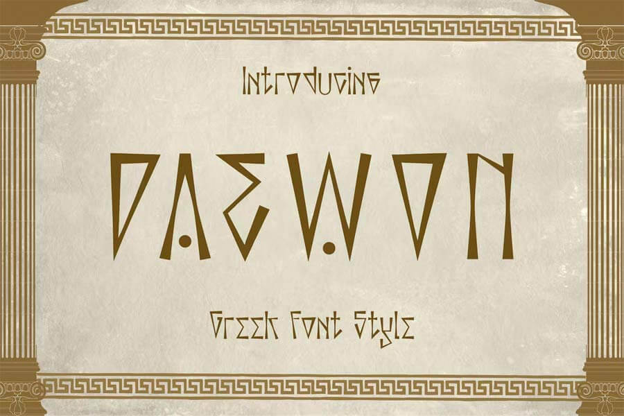 greek font