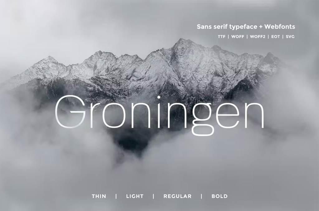 Groningen — Modern Sans Serif Typeface + Webfonts