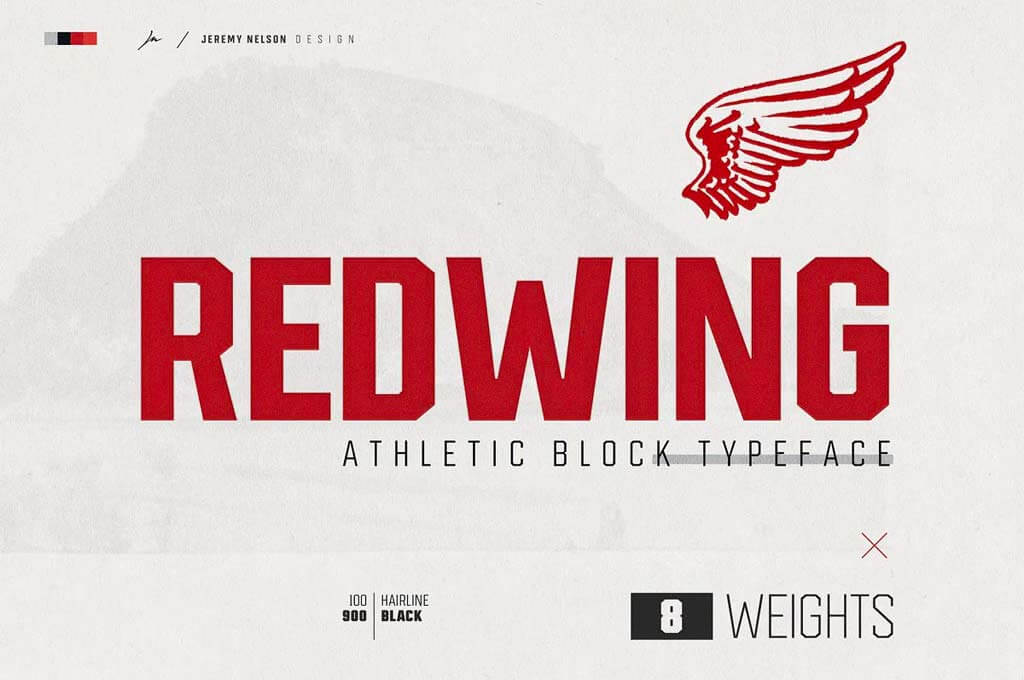 Redwing - Athletic Block Display Typeface