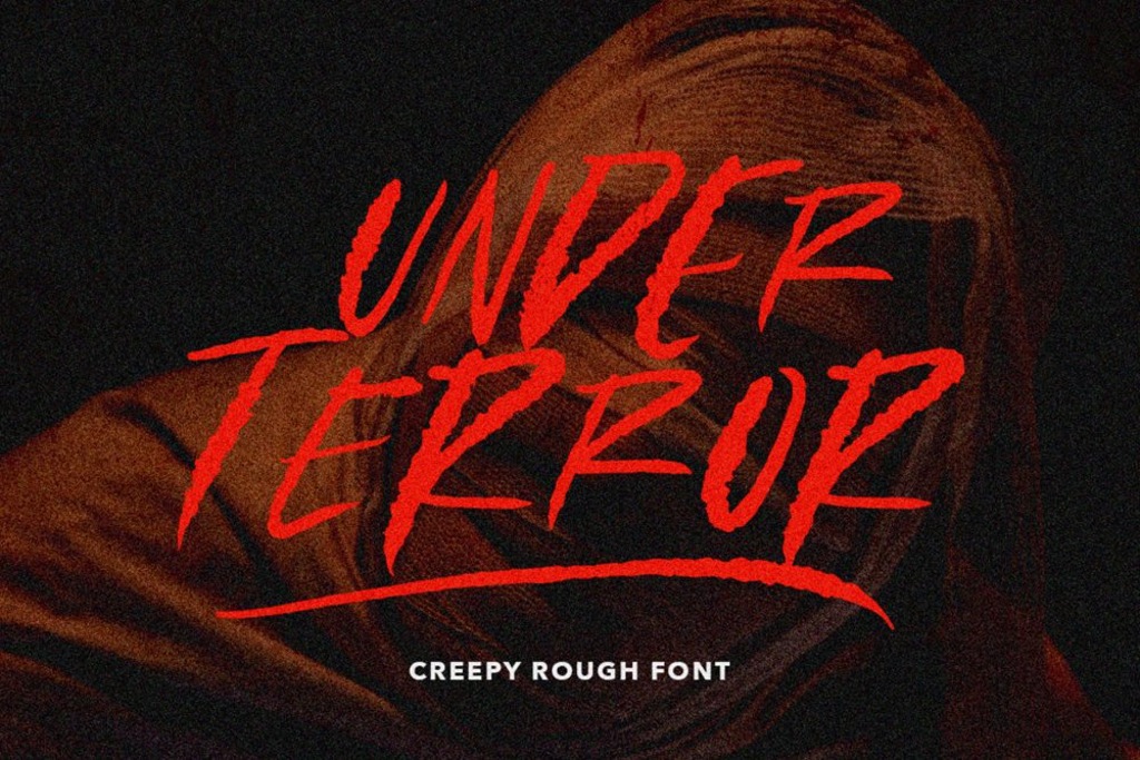 Under Terror – Creepy Rough Font